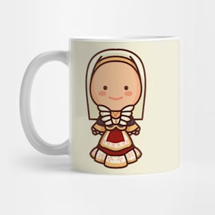 Cute Italian Sardinia Woman with Traditional Dress Mug